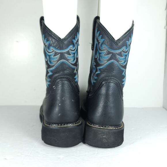 ARIAT Women's Fatbaby US8,5B Black Leather Embroidered Cowgirl Western Boots - Picture 8 of 16